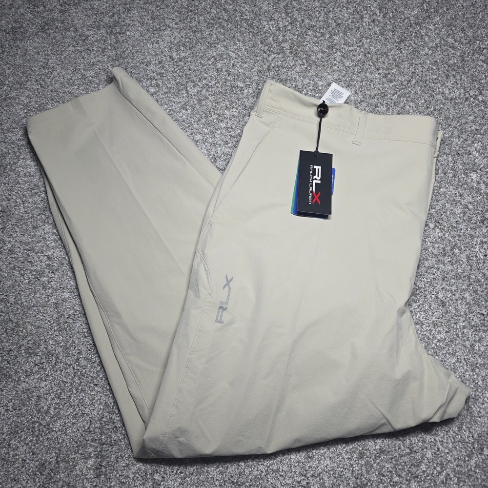 RLX Ralph Lauren Golf Pants Lightweight Wicking Sand Nylon Men's Size 40x27 NWT